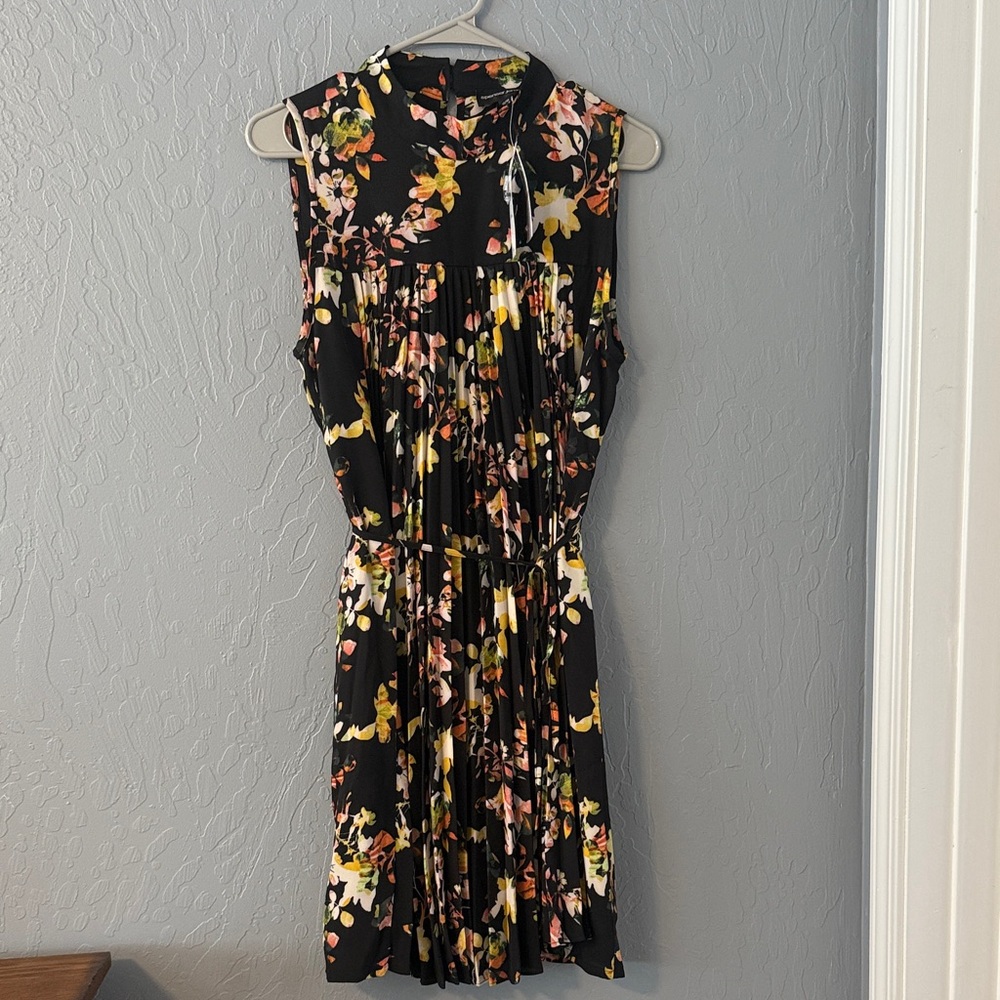 Spenser Jeremy Black Floral Midi Dress